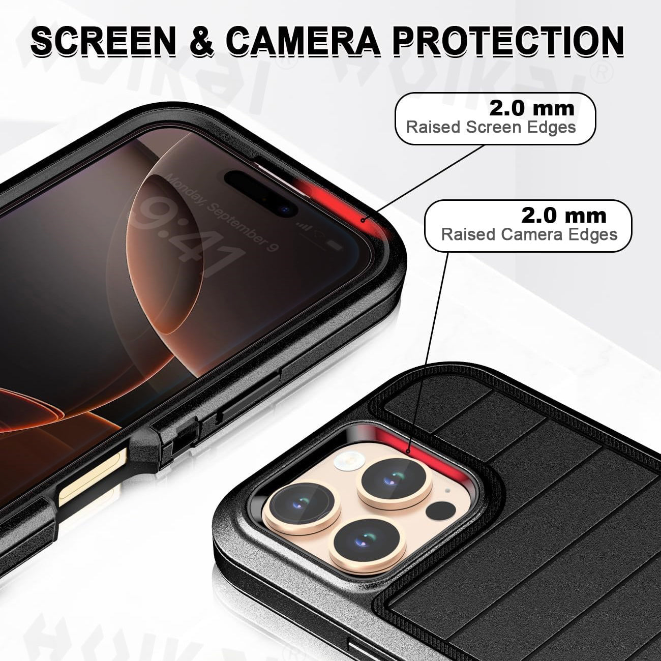 Heavy-Duty Shock Absorption iPhone Case – Full-Body Protective Silicone Rubber Cover for iPhone Models