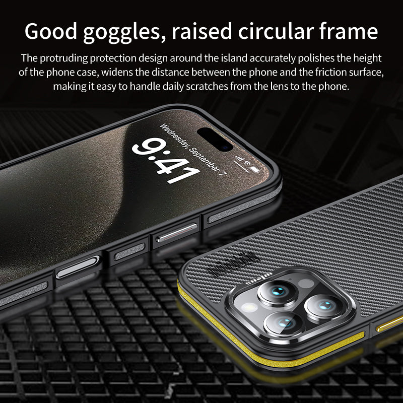 Premium 100% Aramid Fiber Kevlar iPhone Case – 600D Lightweight Compatible Ultra-Thin Protective Cover for iPhone Models