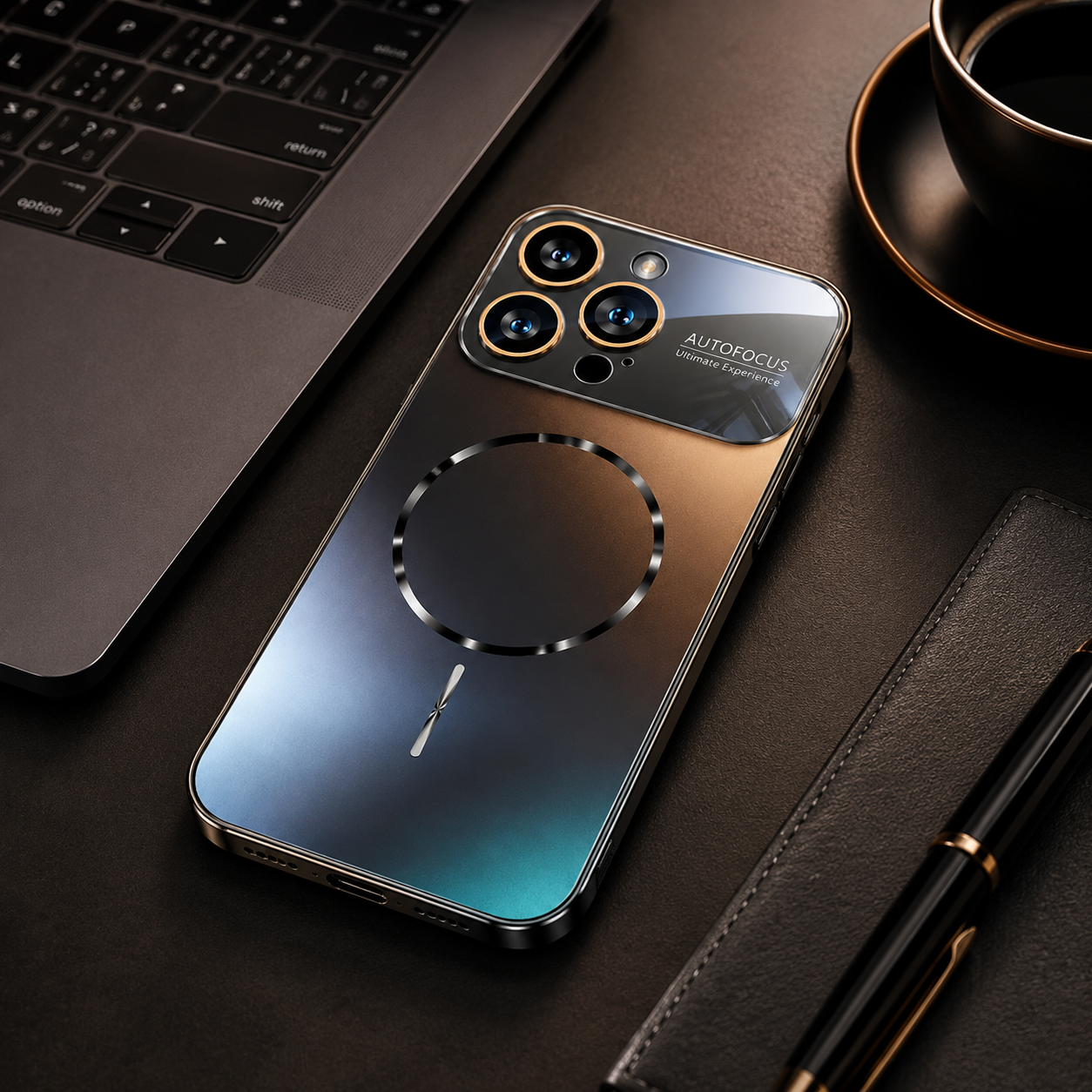 Luxury iPhone Case MagSafe Compatible Magnetic Shockproof Cover Camera Lens Protection Ultra Thin Anti Glare Nano Matte Hard Back Full Coverage