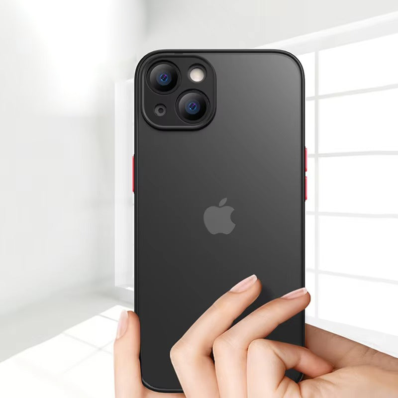 Robust Apple iPhone Case, MagSafe Compatible, Camera Lens & Screen Protection, Ultra Thin, Shockproof, Magnetic Full All Around Cover – Matte Armor Case with Clear Silicone Edges & Hard PC Back for Durable Protection