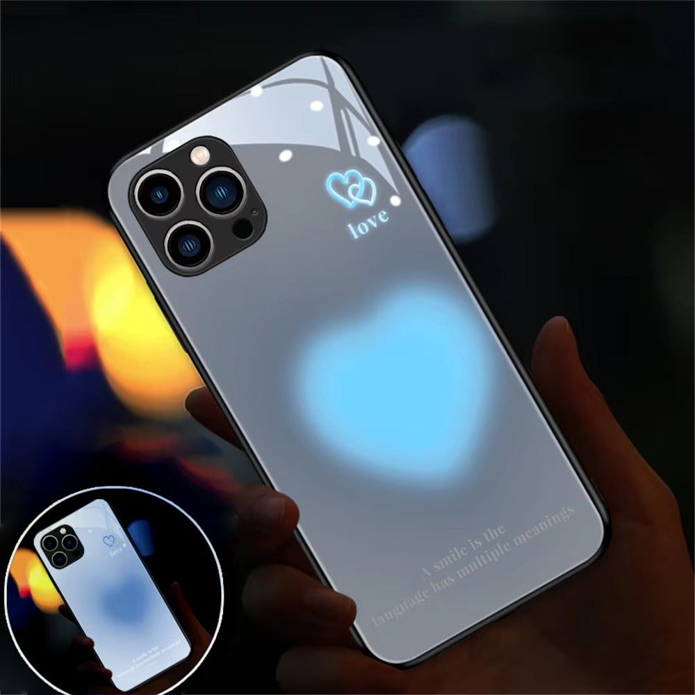 Premium Apple iPhone Case, MagSafe Compatible, Camera Lens and Screen Protection, Ultra Thin, Shockproof, Magnetic, Full All Around Protection, Heart LED Light Cover