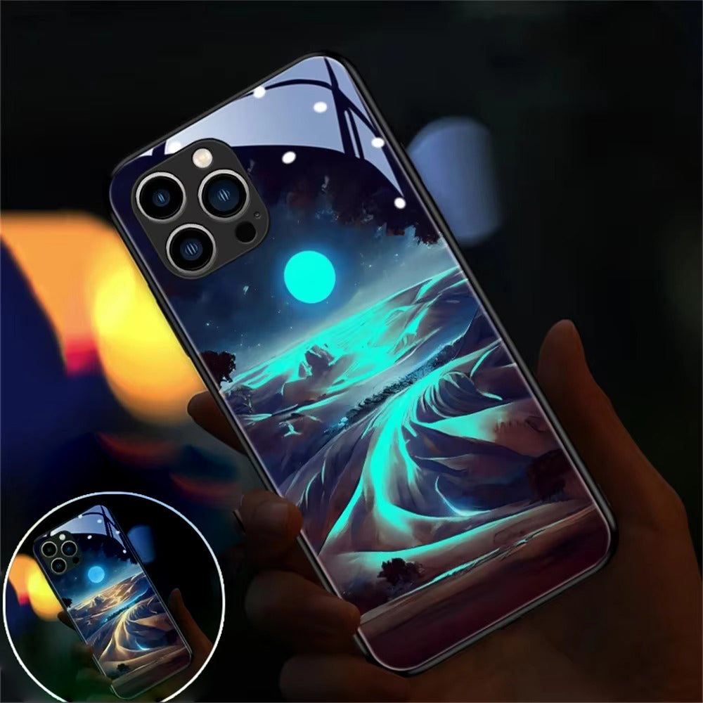 Premium Apple iPhone Case, MagSafe Compatible, Camera Lens and Screen Protection, Ultra Thin, Shockproof, Magnetic, Full All Around Protection, Starry Sky LED Glass Cover