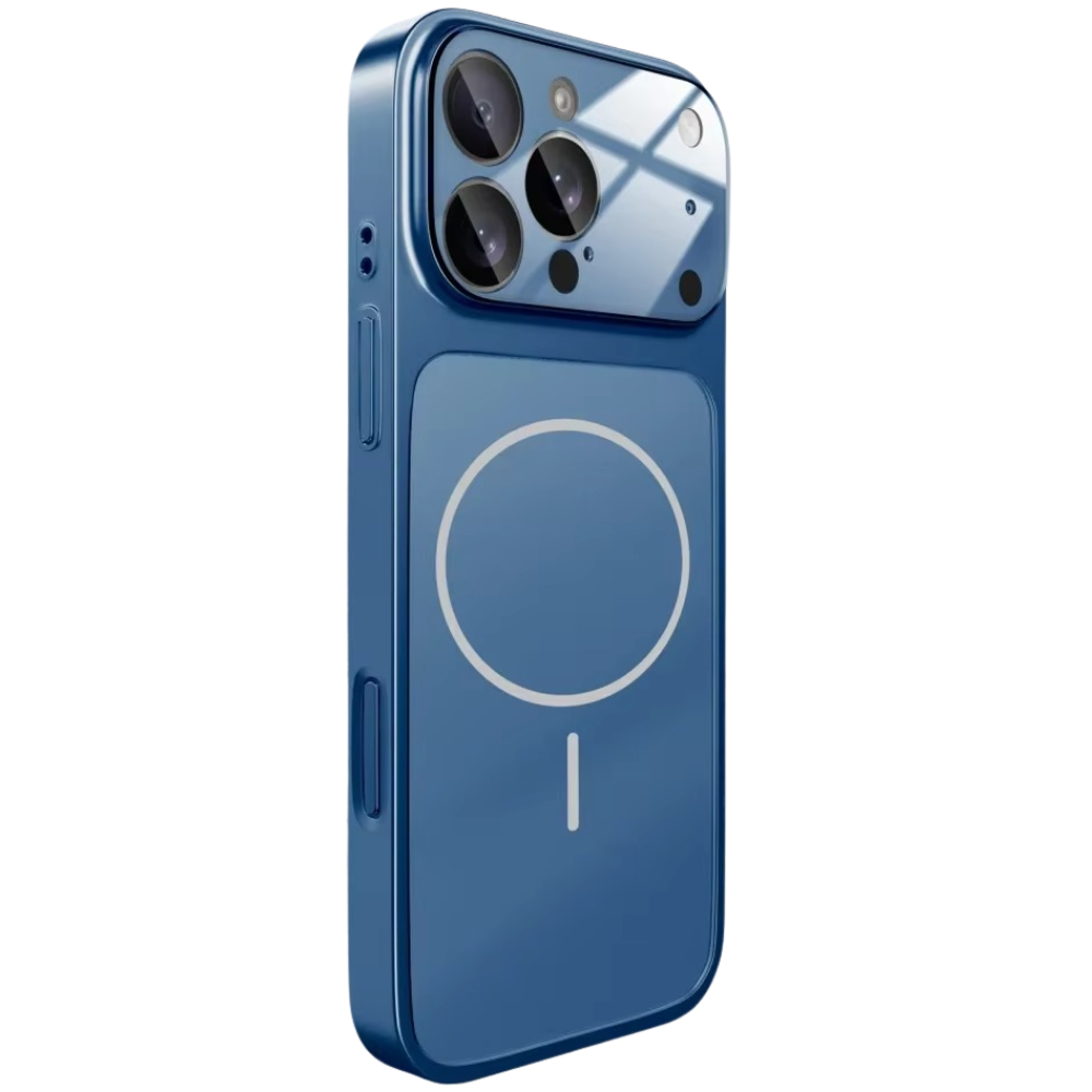 Premium Nano Matte Glass iPhone Case – MagSafe Compatible Magnetic Protective Cover with Shockproof Armor Frame and Camera Lens Protector