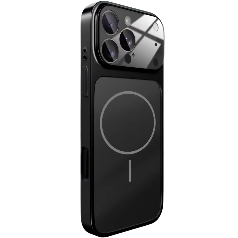 Premium Nano Matte Glass iPhone Case – MagSafe Compatible Magnetic Protective Cover with Shockproof Armor Frame and Camera Lens Protector