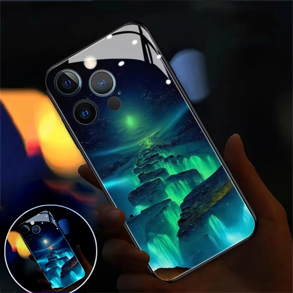Premium Apple iPhone Case, MagSafe Compatible, Camera Lens and Screen Protection, Ultra Thin, Shockproof, Magnetic, Full All Around Protection, Starry Sky LED Glass Cover