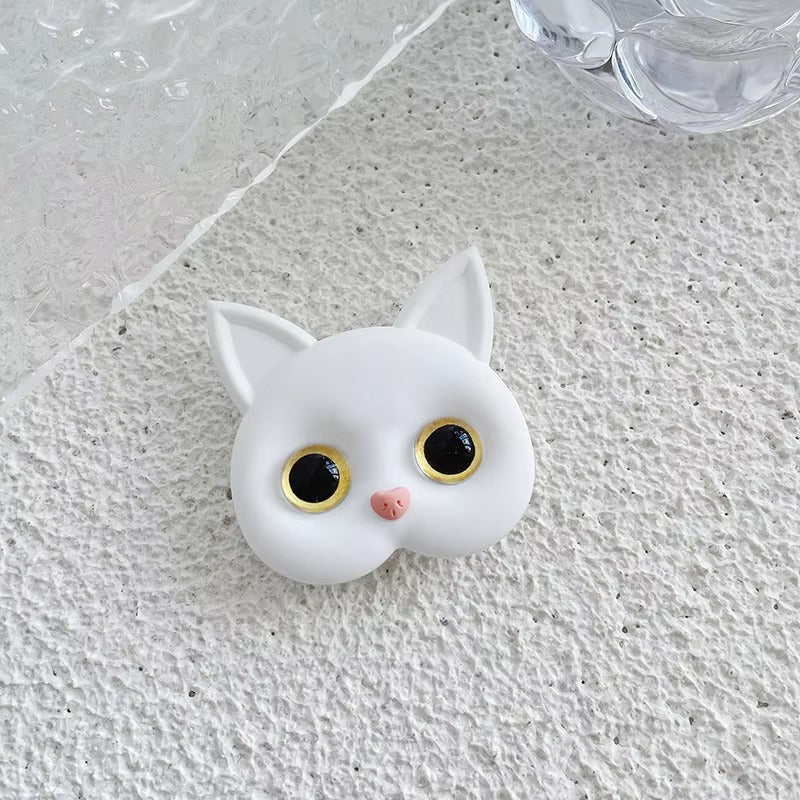 3D Cat Phone Grip Holder – Korean INS Style,Finger Ring Mount for Apple iPhone, and Other Mobile Phone Accessories