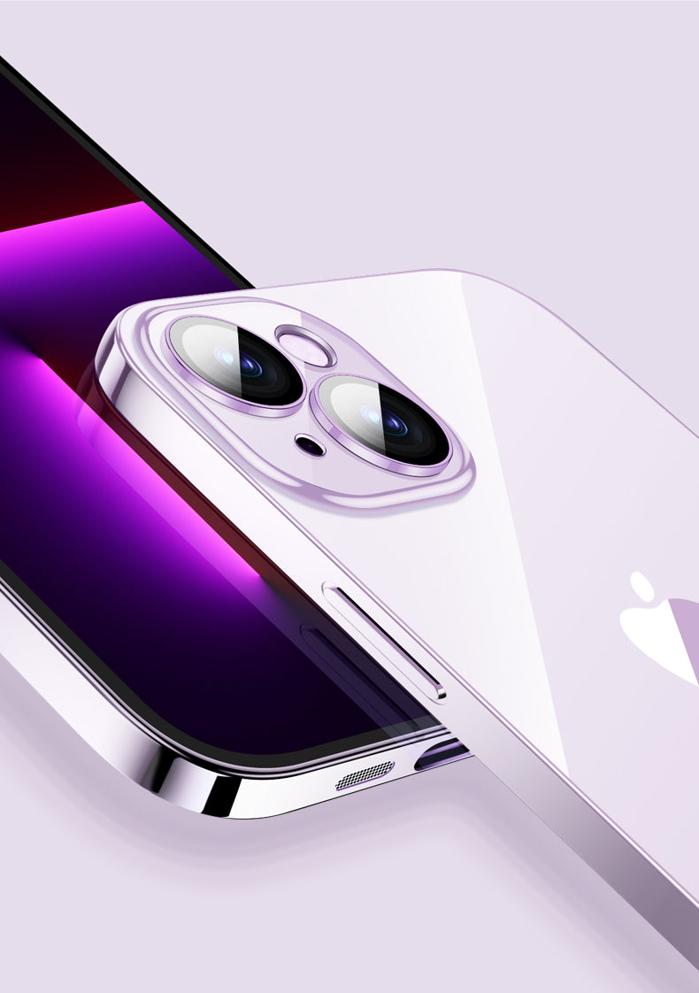 Luxury Plating Transparent Silicone Case – High Quality, Shockproof, Ultra Slim, HD Lens Protection, Durable Soft Cover,