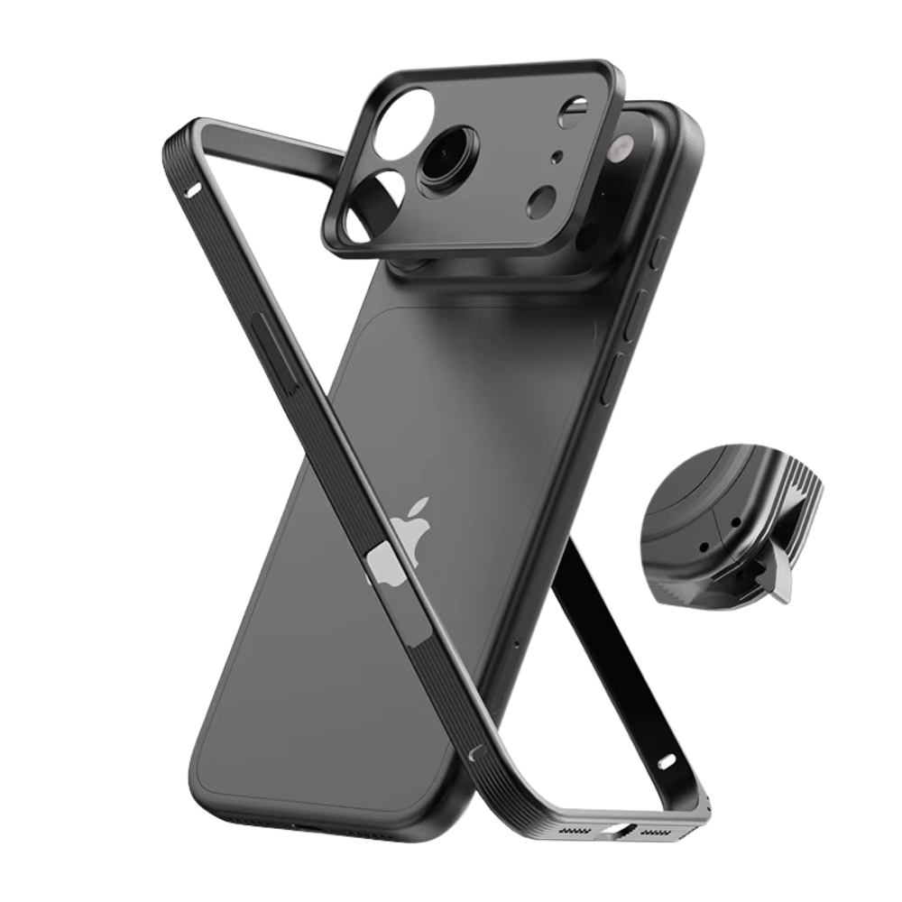 Premium Metal Frame iPhone Case – MagSafe Compatible Protective Cover with Heat Dissipation Design, Anti-Slip Grip and Raised Camera Lens Protector