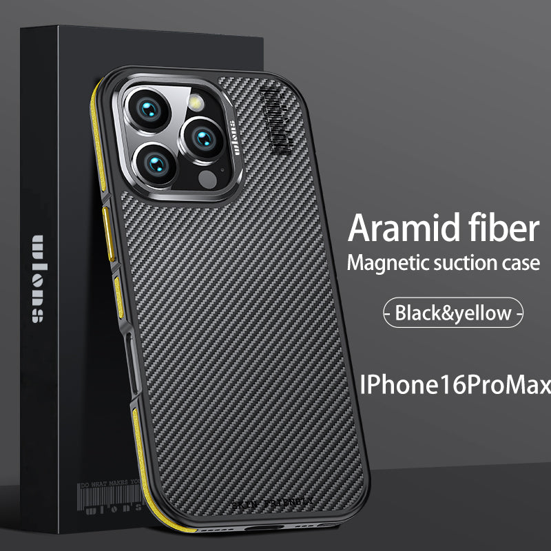 Premium 100% Aramid Fiber Kevlar iPhone Case – 600D Lightweight Compatible Ultra-Thin Protective Cover for iPhone Models