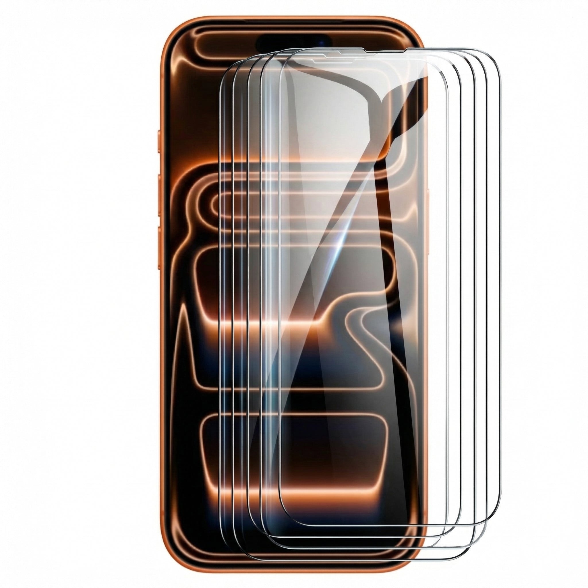 Premium Tempered Glass Screen Protector for Apple iPhone – HD Clear, Anti-Fingerprint, Scratch-Resistant, Bubble-Free, Shatterproof, Ultra-Thin, Case-Friendly Screen Guard – Protective Glass for iPhone Display