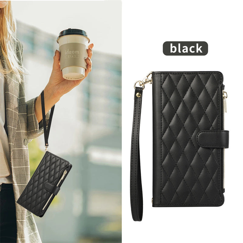 Luxury Leather Flip Phone Case – Premium Wallet, Bracket Protection, Elegant Cover with Card Slots, Durable & Functional