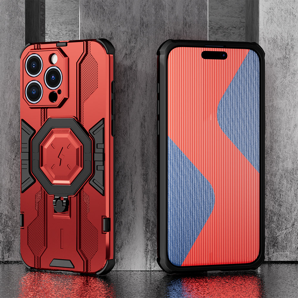 KEYSION MagSafe Shockproof iPhone Case – Ring Stand with Camera Protection, Durable Phone Cover for iPhone Models