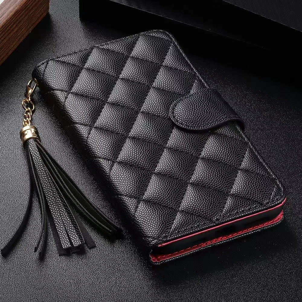 Luxury Wallet Flip Leather iPhone Case – Card Slot, Magnetic Closure, Shockproof Protection, and Premium Design for iPhone