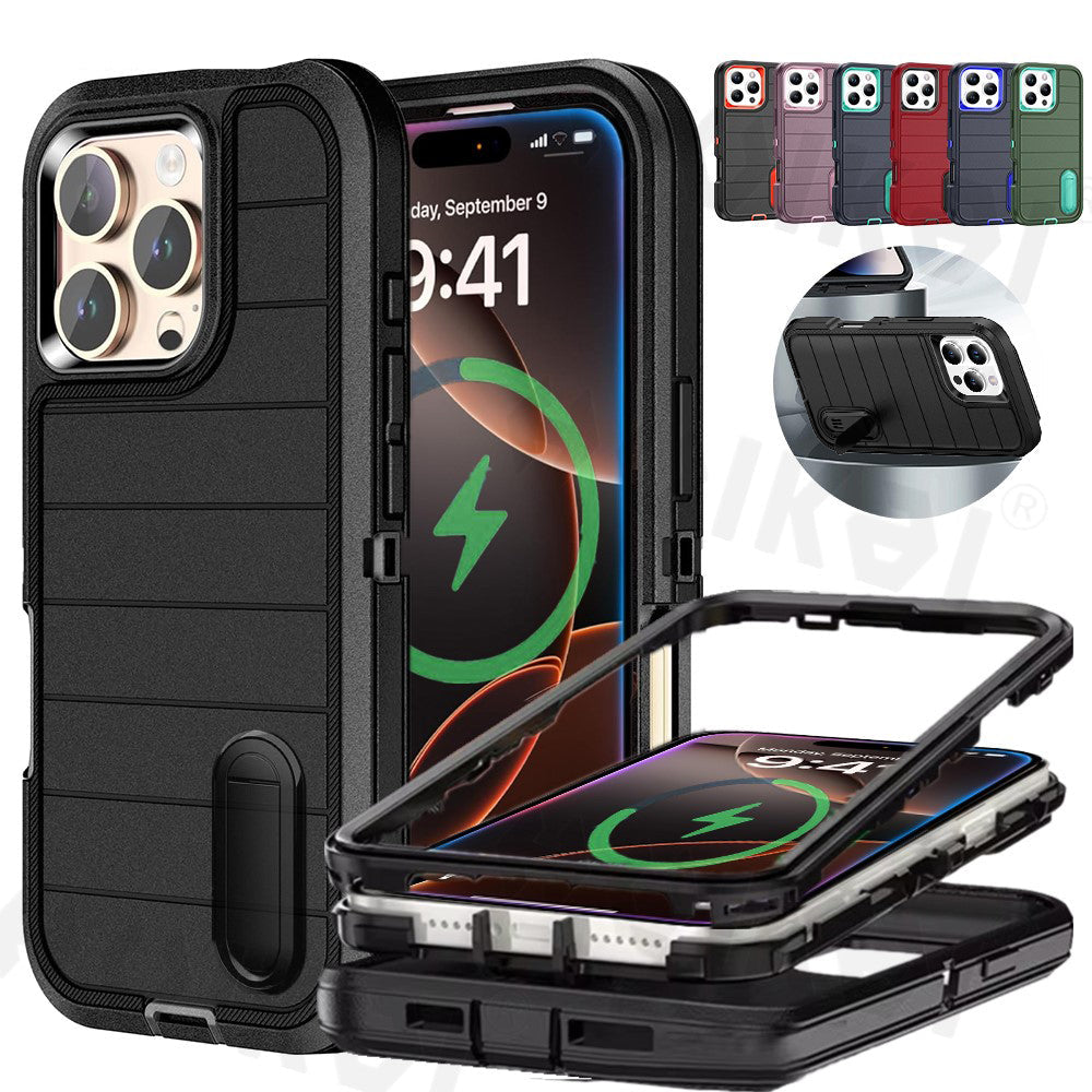 Heavy-Duty Shock Absorption iPhone Case – Full-Body Protective Silicone Rubber Cover for iPhone Models