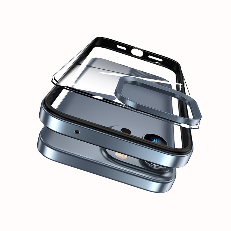 Luxury 2-in-1 Clear Acrylic iPhone Case - Ultra-Thin Aluminum Metal Lens Frame, Alloy Bumper, Design | Case for iPhone