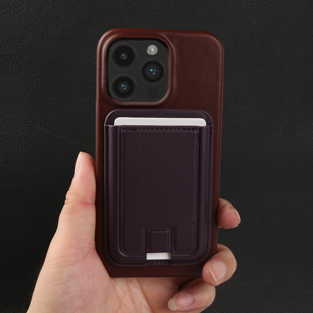 Luxury MagSafe Wallet iPhone Case– Genuine Leather, Magnetic Wireless Charging, Card Holder, Shockproof Protection, Premium Design for iPhone Models