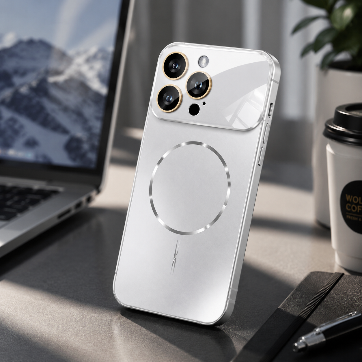 Luxury iPhone Case MagSafe Compatible Magnetic Shockproof Cover Camera Lens Protection Ultra Thin Anti Glare Nano Matte Hard Back Full Coverage