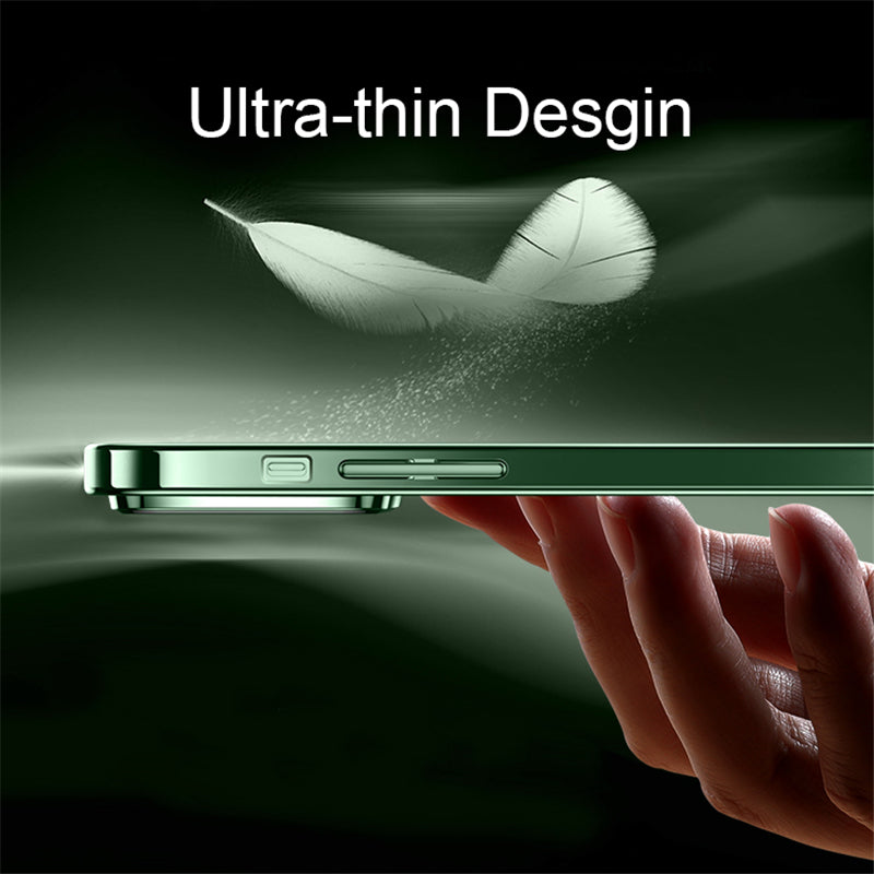 Luxury Ultra-Thin iPhone Case - Clear Transparent Hard PC Cover, MagSafe Compatible, Camera Protection,