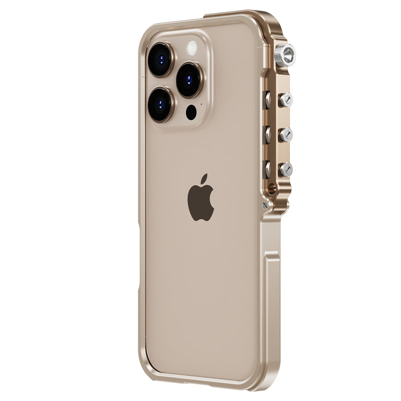 Luxury Aluminum Alloy Armor Frame iPhone Case – 360° Mechanical Metal Bumper for iPhone Models, Durable and Stylish Design