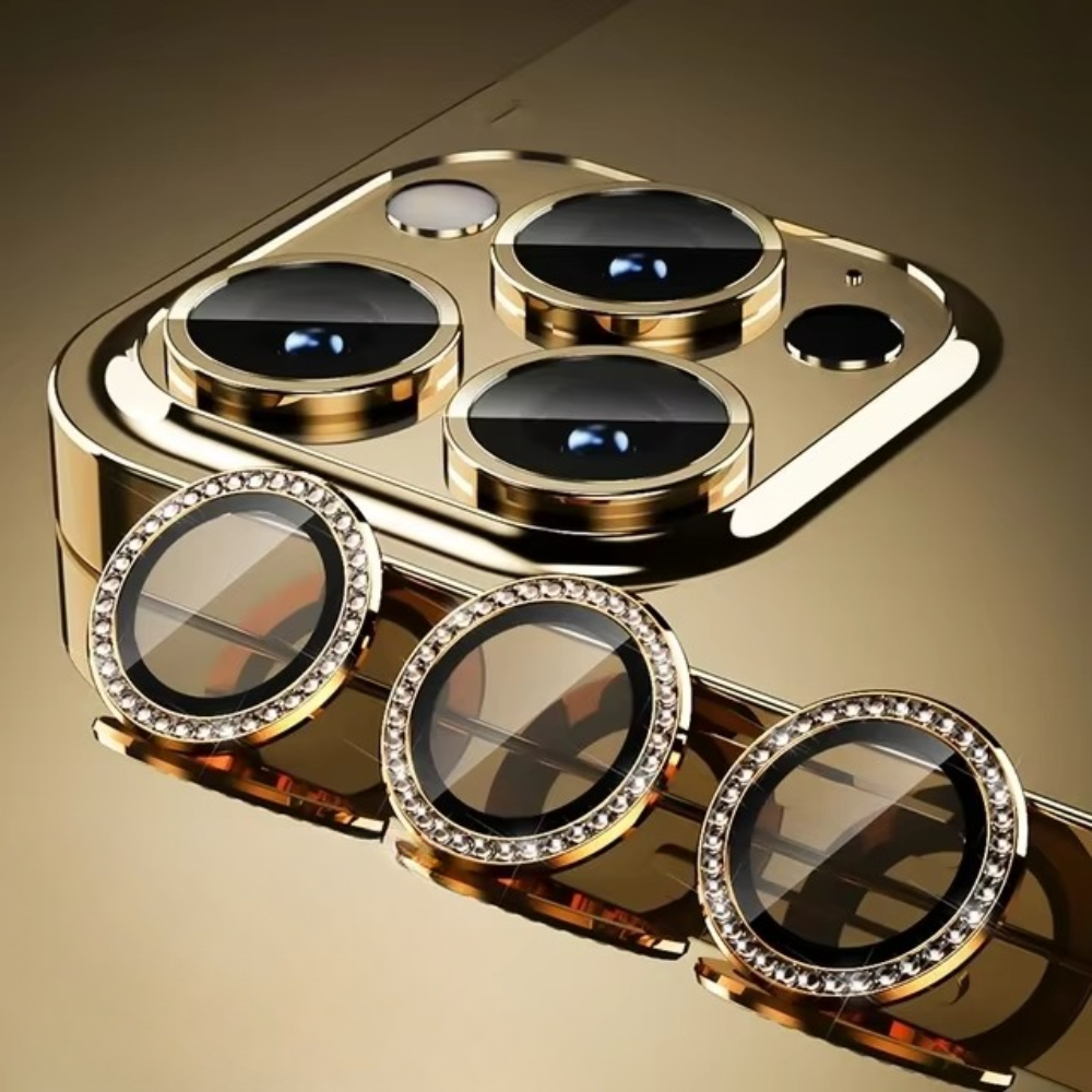Premium Metal Camera Lens Protector – Tempered Glass Lens Cover Ring with Scratch Resistance, Shock Protection, Anti-Dust Coating and Precision Camera Protection
