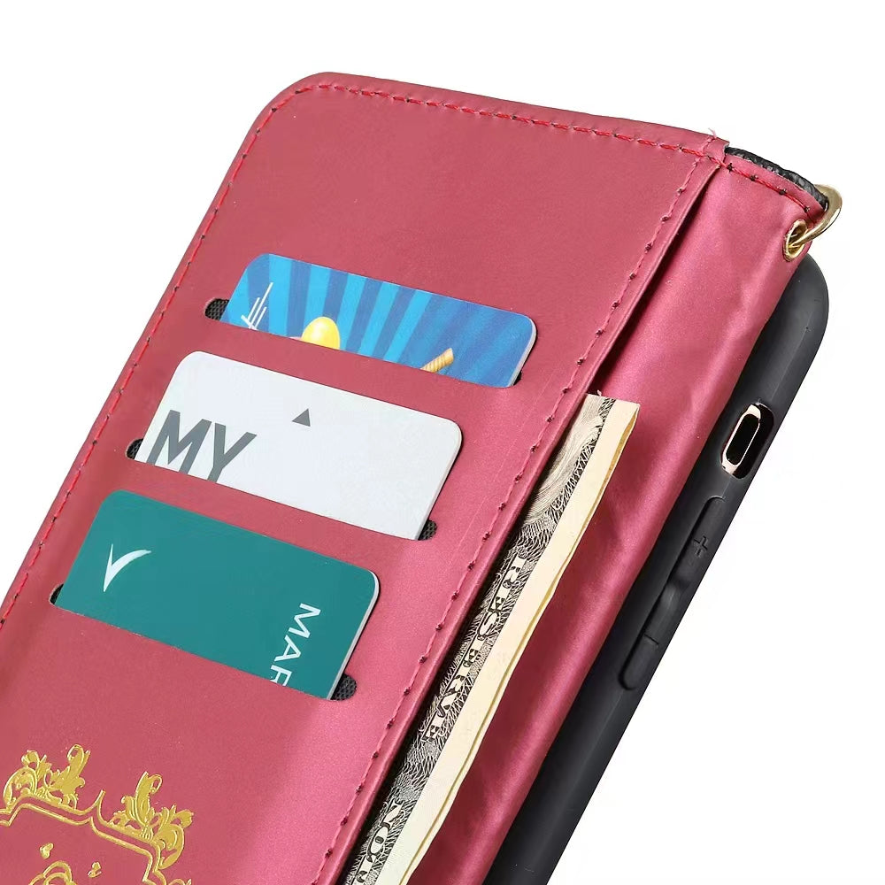 Luxury Wallet Flip Leather iPhone Case – Card Slot, Magnetic Closure, Shockproof Protection, and Premium Design for iPhone