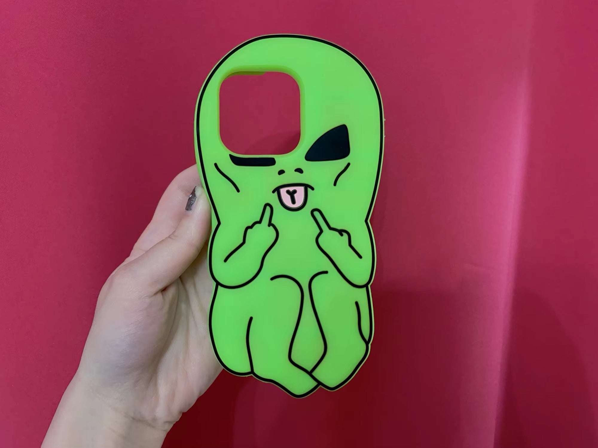 Premium Apple iPhone Case, MagSafe Compatible, Camera Lens and Screen Protection, Ultra Thin, Shockproof, Magnetic, Full All Around Protection, Alien Finger Soft Cover