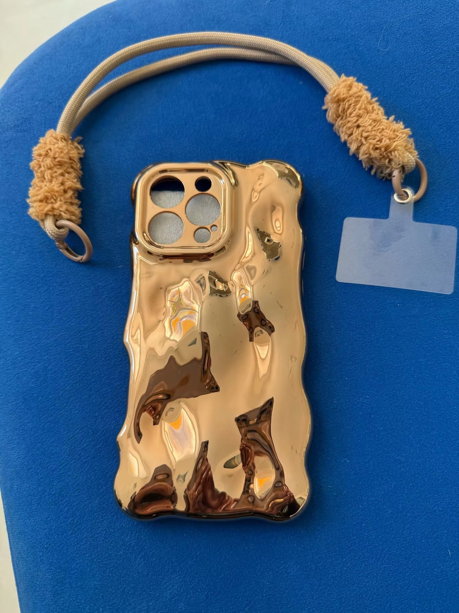 Luxury Apple iPhone Case, MagSafe Compatible, Camera Lens & Screen Protection, Ultra Thin, Shockproof, Magnetic Full All Around Cover – 3D Wave Edge Plating Case with Plush Wristband & Lanyard Strap