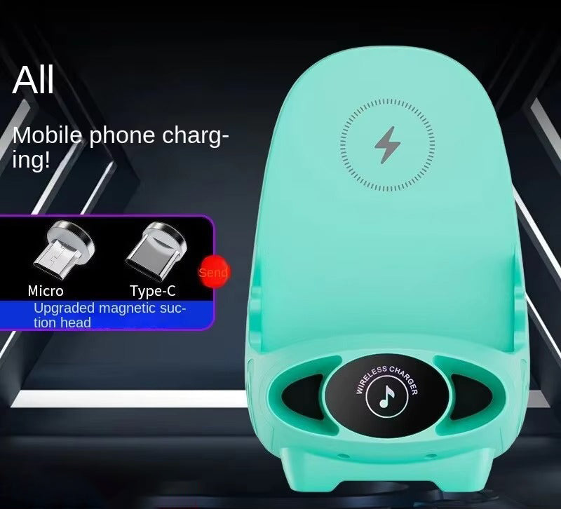 Premium Universal Wireless Charging Stand – 15W Fast Charger Dock with Cooling Hole Design, Phone Holder Function and Aromatherapy Feature for iPhone & Samsung