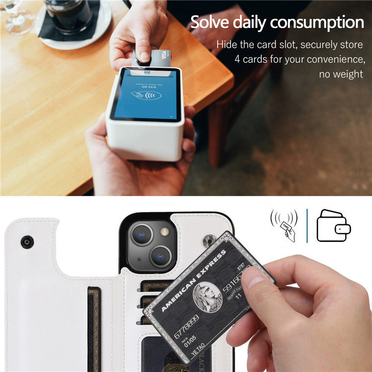 Luxury PU Leather Wallet iPhone Case – Kickstand, Card Holder Slots, Elegant Magnetic Closure for iPhone Models