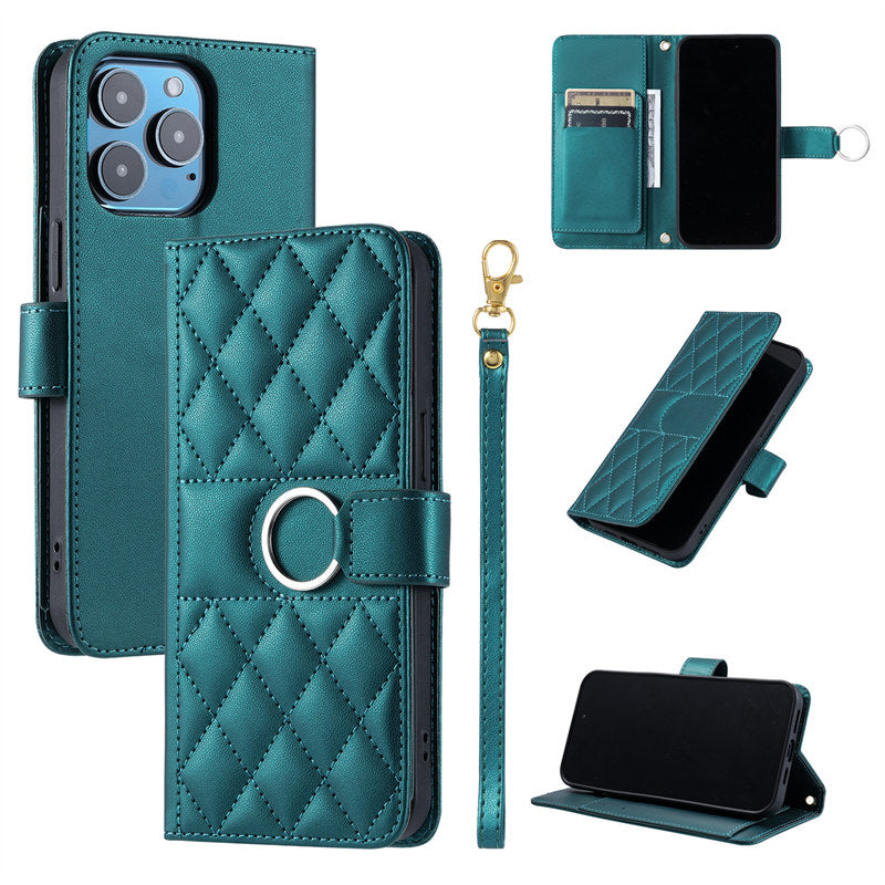 Luxury Leather Flip Phone Case – Premium Wallet, Bracket Protection, Elegant Cover with Card Slots, Durable & Functional