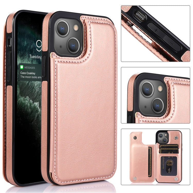 Luxury PU Leather Wallet iPhone Case – Kickstand, Card Holder Slots, Elegant Magnetic Closure for iPhone Models