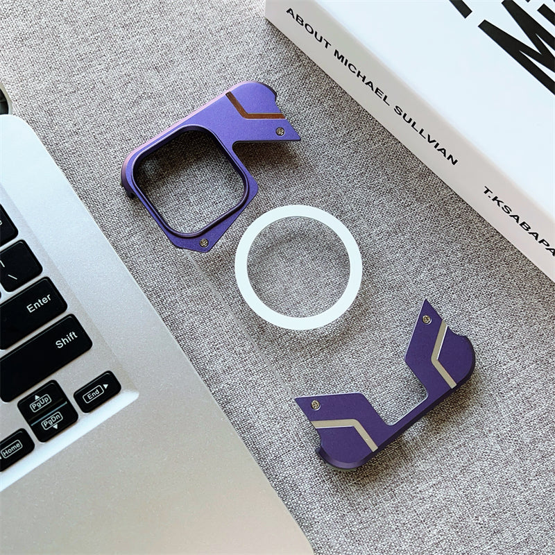 Aluminum Alloy Frameless - Metal Bumper, Transparent PC Back, Magnetic Wireless Charging Compatible | Case for iPhone