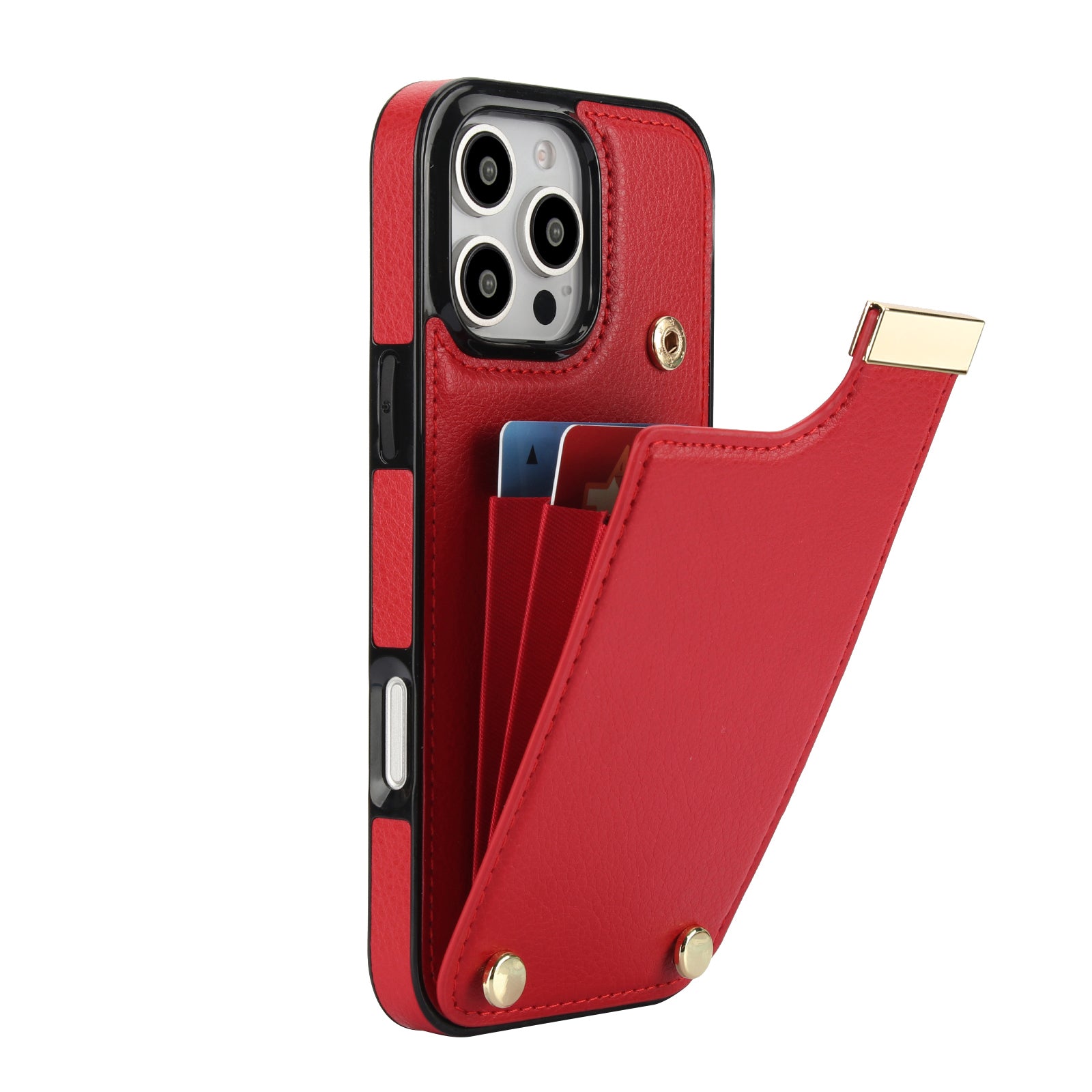 Shockproof Leather Wallet iPhone Case – Flip Cover with Card Holder, Secure Pocket, Durable Protection for iPhone Models