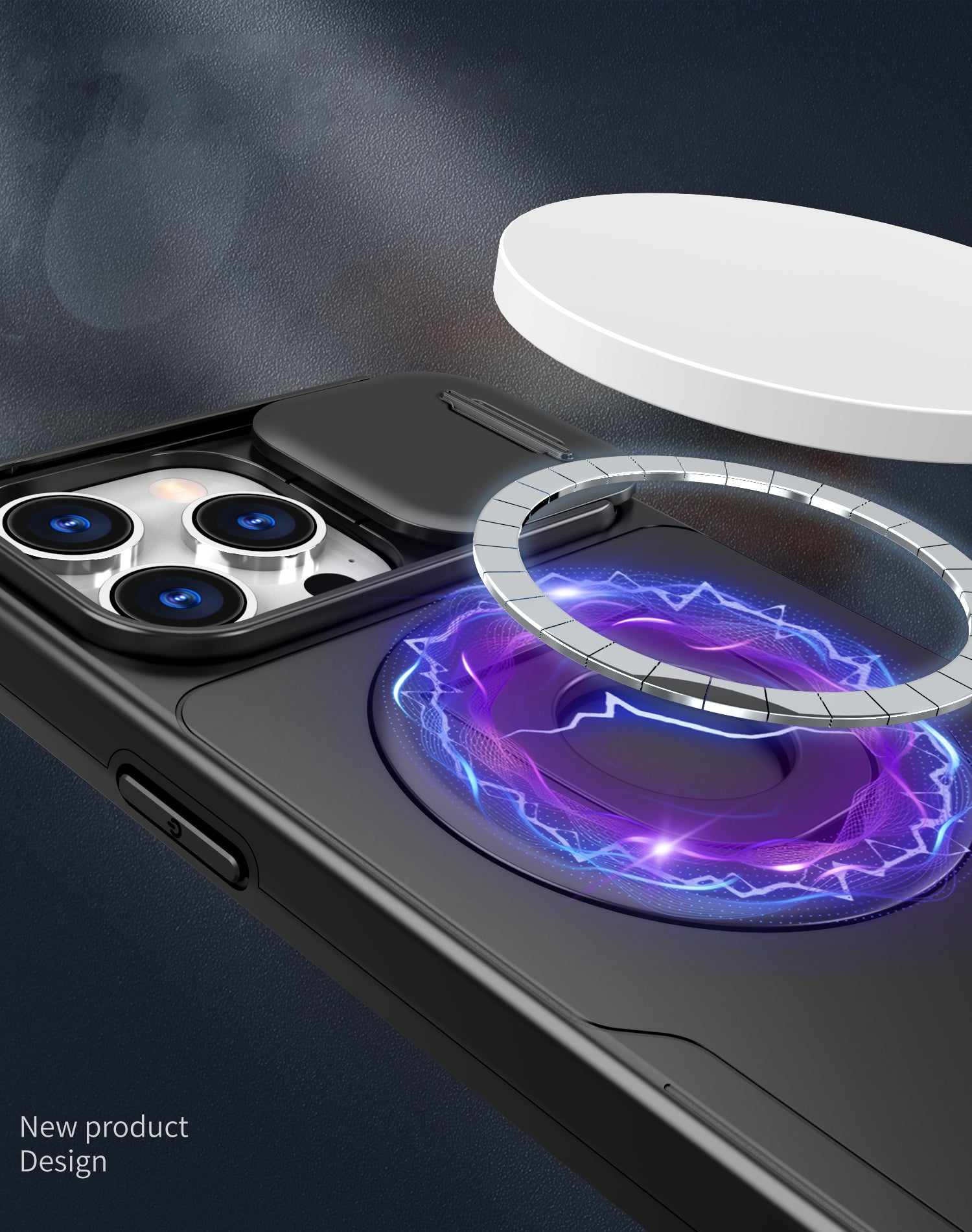 Magnetic Ring Stand iPhone Case – 360° Rotatable Shockproof Drop Protection Cover for iPhone Models