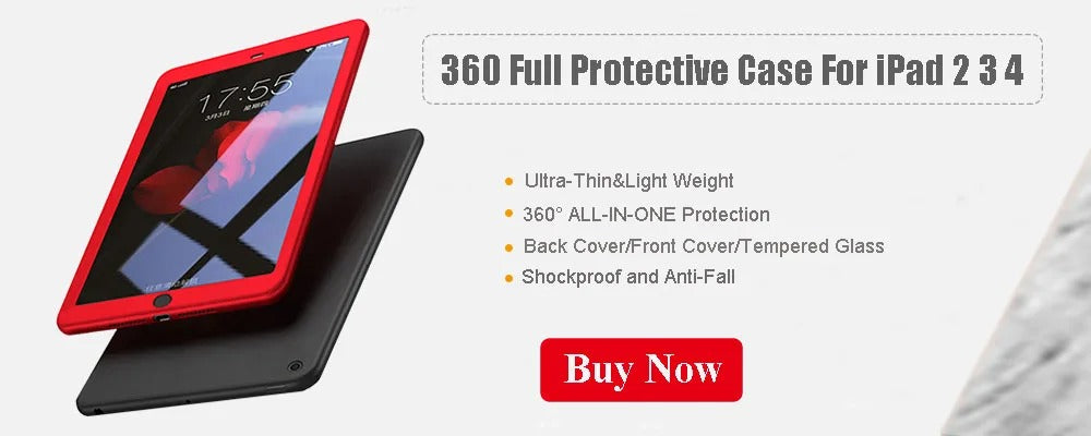Premium 360° Rotating PU Leather iPad Case – Smart Cover with Auto Sleep/Wake, Shockproof Stand for 12.9" Pro & Air Tablets, Durable & Washable