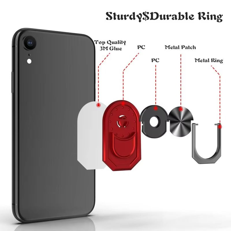 Premium, Metal Finger Ring Phone Holder – 180° Rotatable, Grip Stand Mount, Universal Smartphone Holder for Apple iPhone