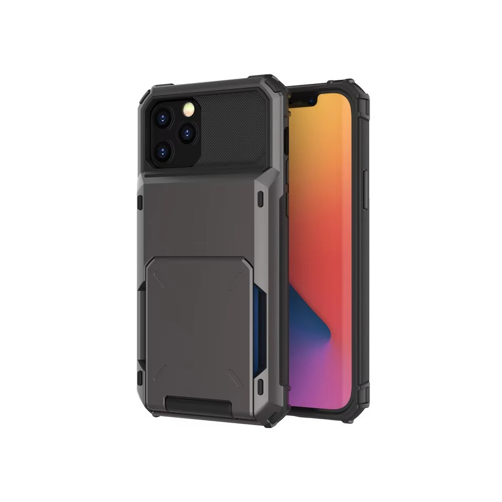 Luxury Wallet Apple iPhone Case, MagSafe Compatible Shockproof Cover with Camera Screen Protection, 4 Card Slot Holder Design
