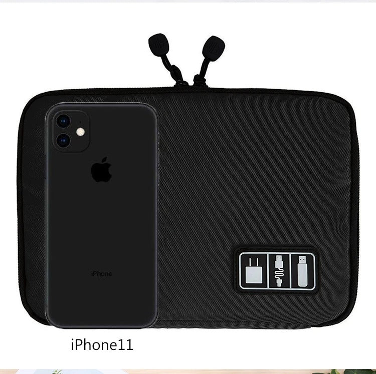 High Quality Portable Cable Organizer Case, Travel Storage Bag for SSD, USB Flash Drive, Charger, Headphones, and Hard Drive