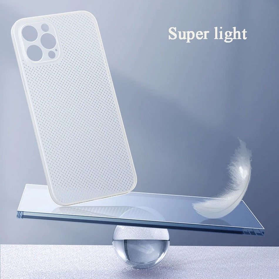 High Quality Apple iPhone Case, MagSafe Compatible, Camera Lens & Screen Protection, Ultra Thin, Shockproof, Magnetic Full All Around Cover – Breathable Cooling Case with Heat Dissipation & Plain Color PP Design