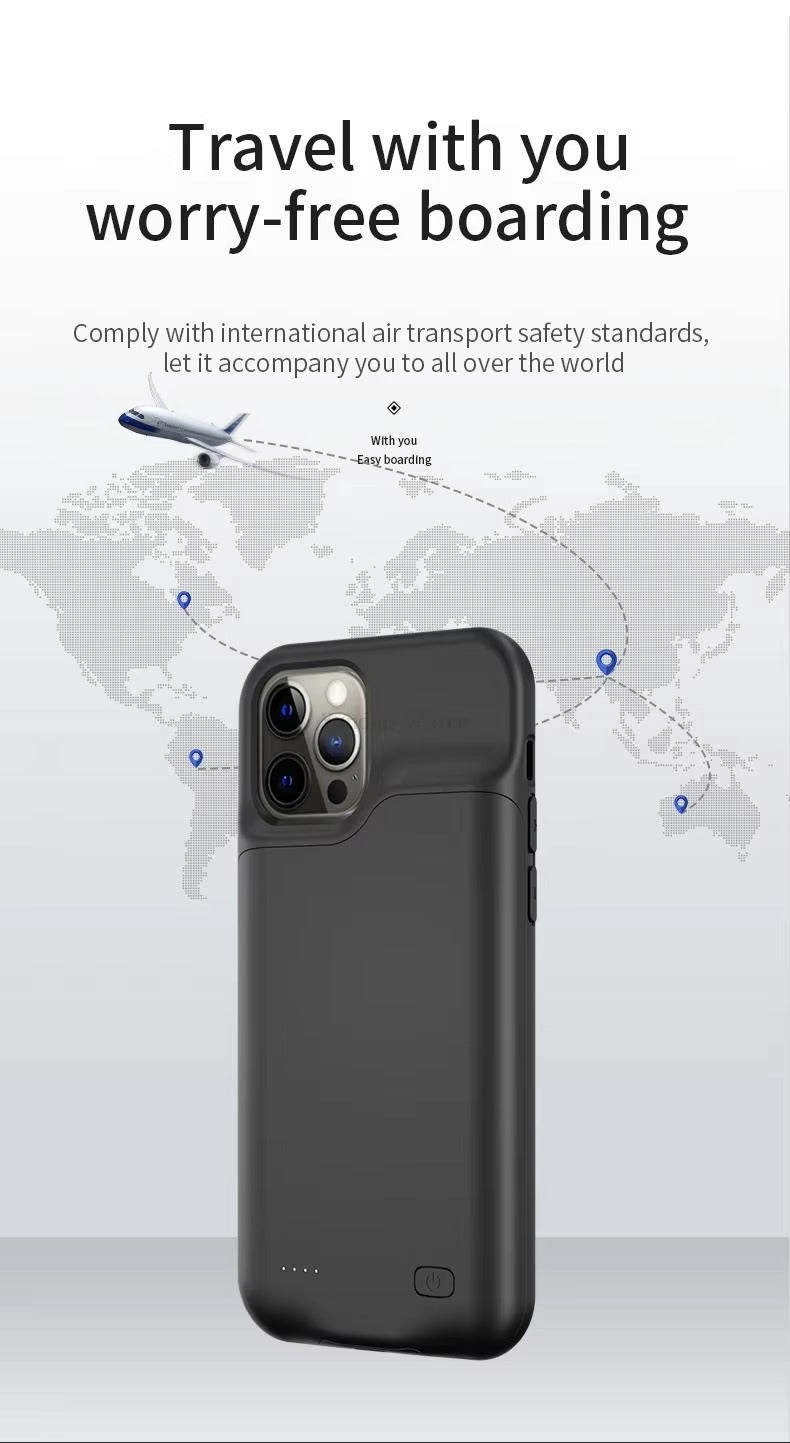 Robust Apple iPhone Case MagSafe Compatible, Camera Lens & Screen Protection, Ultra Thin Shockproof Magnetic Full All Around Protection Cover with External Battery Power Bank