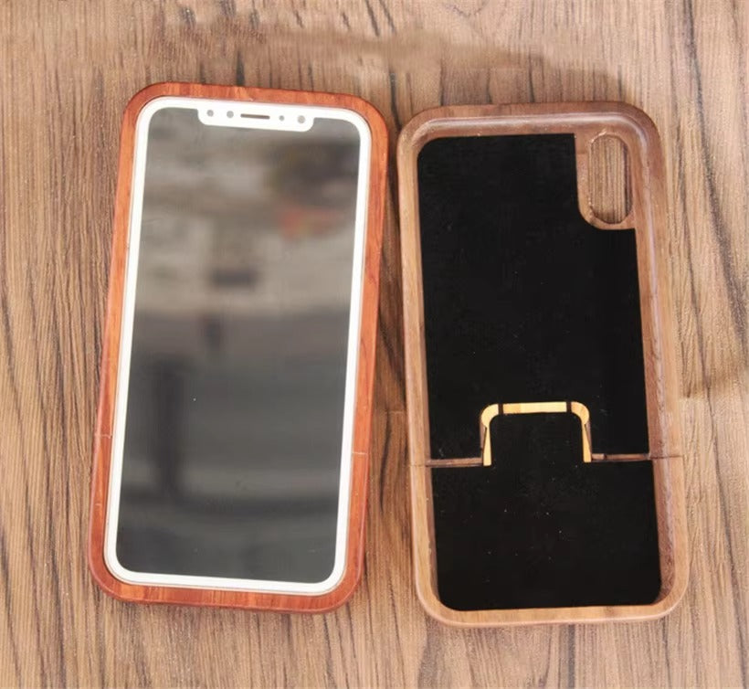 Luxury Apple iPhone Case, MagSafe Compatible, Camera Lens Protection, Screen Protection, Ultra Thin, Shockproof, Magnetic, Full All Around Protection, Wooden Back Cover