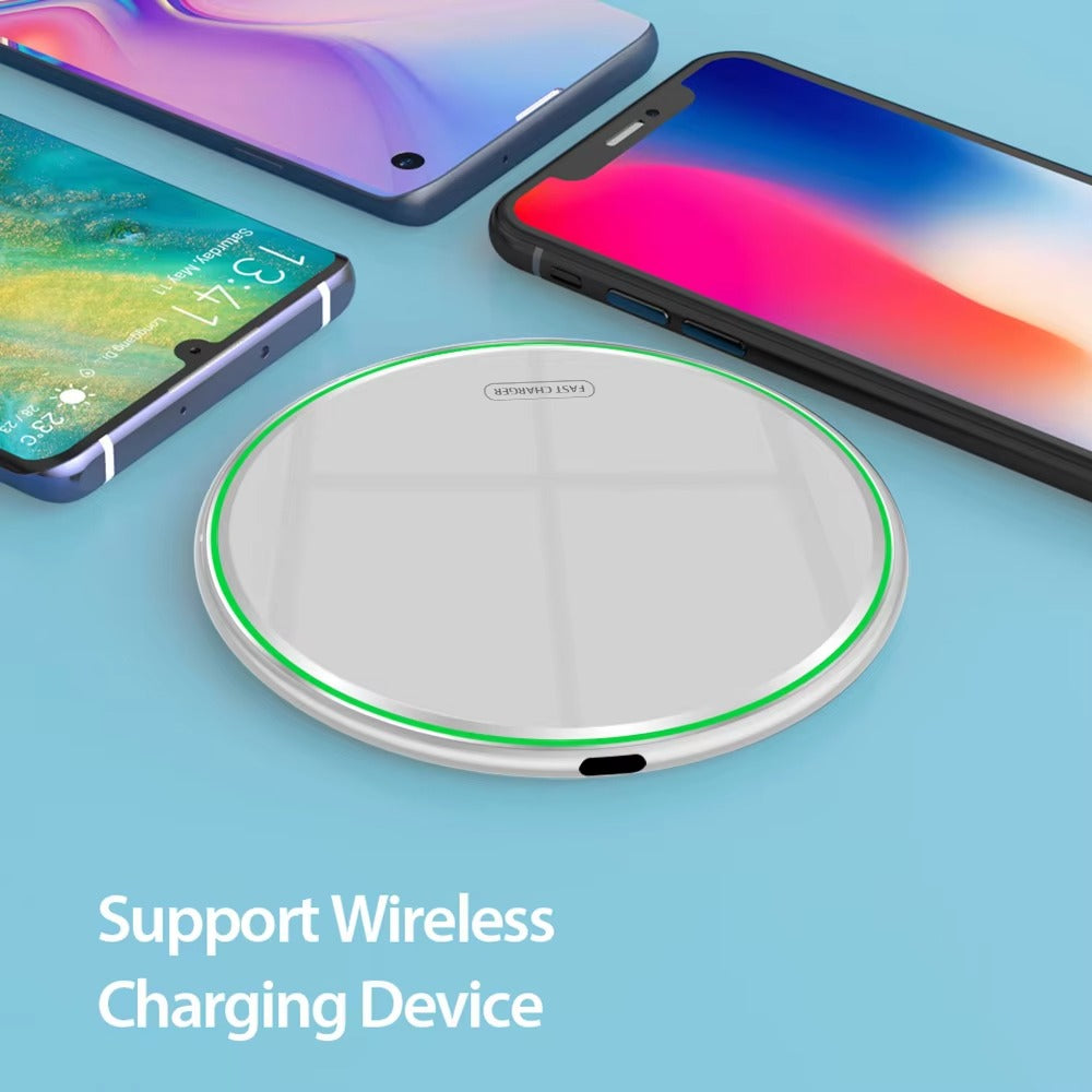 Premium, 30W Wireless Charging Pad – Fast Charger for iPhone, AirPods Pro, Qi-Enabled Devices, Quick Charge Station for Desk