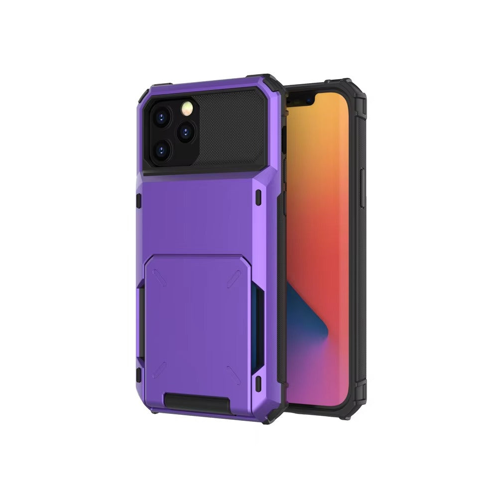 Luxury Wallet Apple iPhone Case, MagSafe Compatible Shockproof Cover with Camera Screen Protection, 4 Card Slot Holder Design