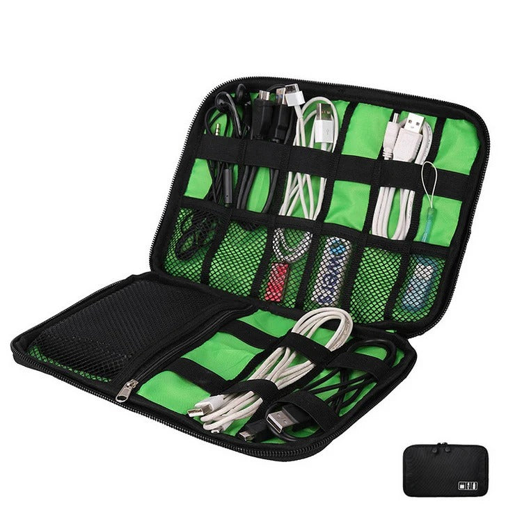 High Quality Portable Cable Organizer Case, Travel Storage Bag for SSD, USB Flash Drive, Charger, Headphones, and Hard Drive