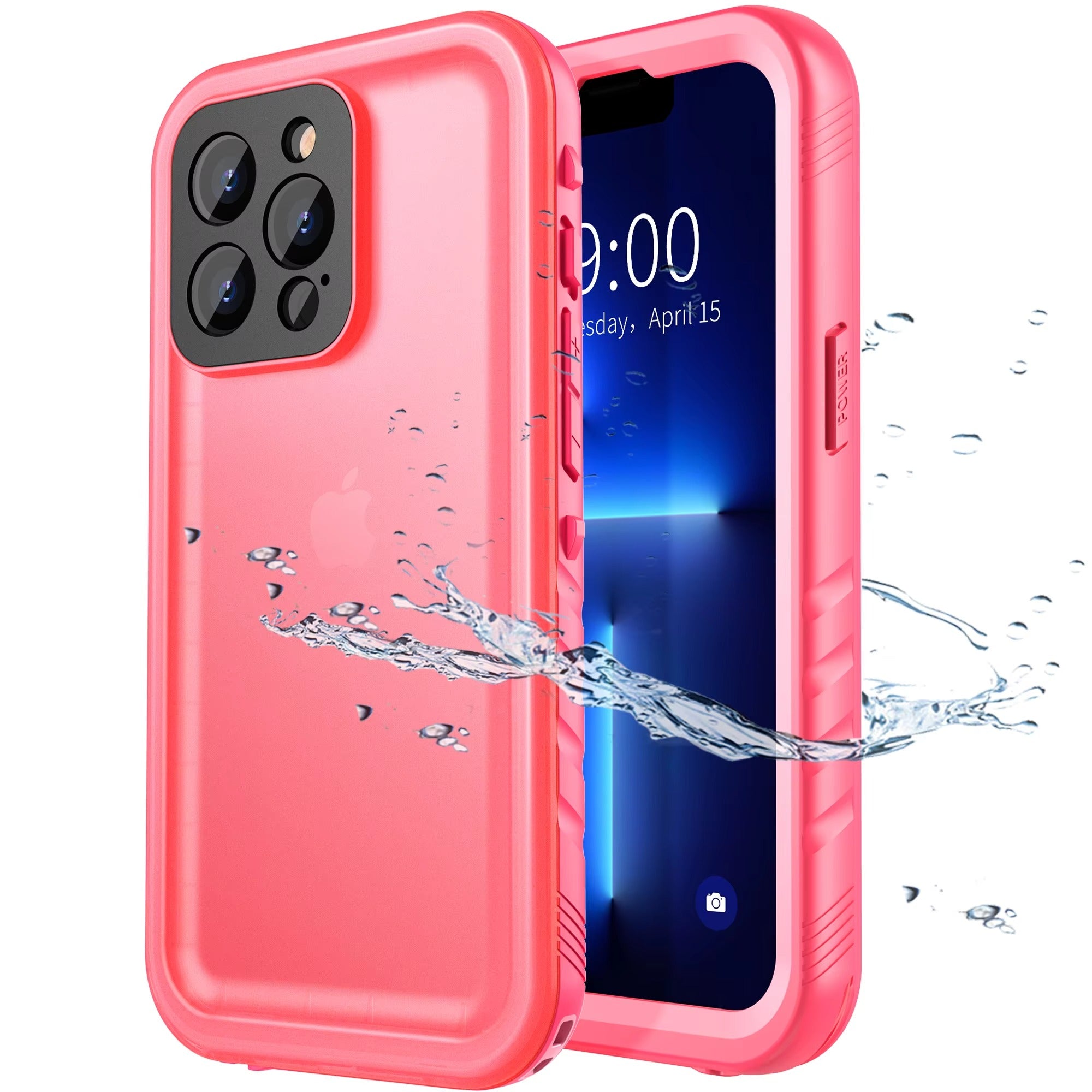 Premium Apple iPhone Case MagSafe Compatible, Camera Lens & Screen Protection, Ultra Thin Shockproof Magnetic Full All Around Protection Cover with Waterproof Strap for Diving