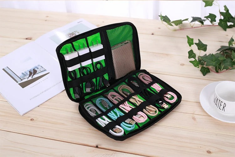 High Quality Portable Cable Organizer Case, Travel Storage Bag for SSD, USB Flash Drive, Charger, Headphones, and Hard Drive