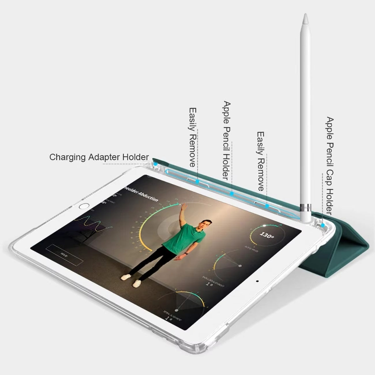 High Quality iPad Case with Pencil Holder – Slim, Magnetic Cover, Auto Sleep/Wake, Kickstand Support, Compatible with 10.2", 10.5", 10.9", 11" Tablets