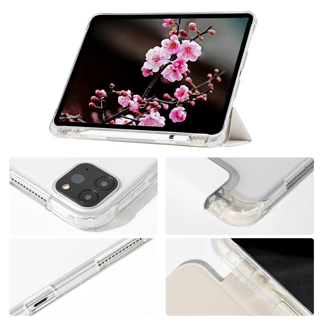 High Quality iPad Case with Pencil Holder – Slim, Magnetic Cover, Auto Sleep/Wake, Kickstand Support, Compatible with 10.2", 10.5", 10.9", 11" Tablets