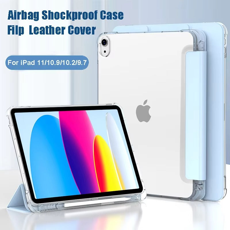 High Quality iPad Case with Pencil Holder – Slim, Magnetic Cover, Auto Sleep/Wake, Kickstand Support, Compatible with 10.2", 10.5", 10.9", 11" Tablets