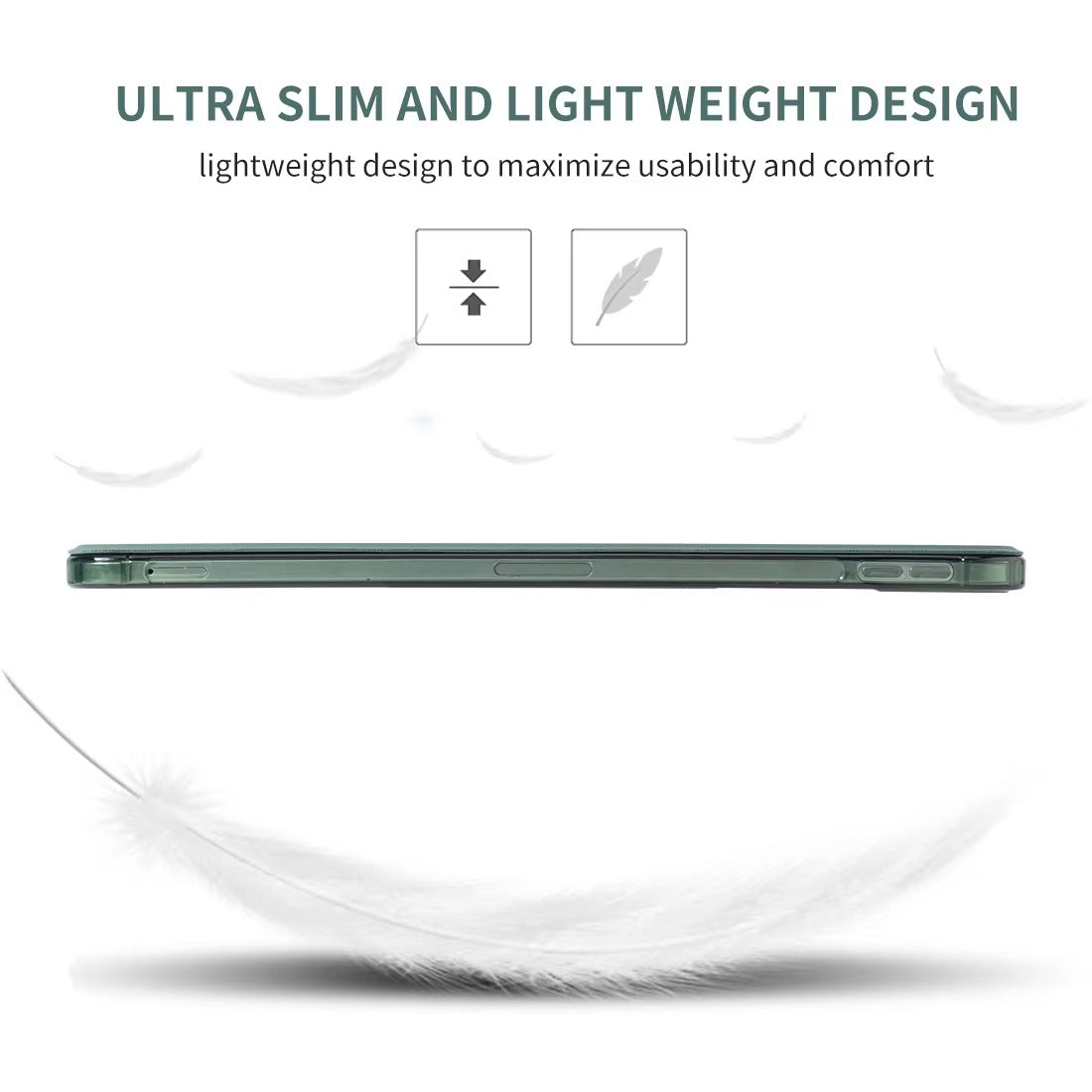 High Quality iPad Case with Pencil Holder – Slim, Magnetic Cover, Auto Sleep/Wake, Kickstand Support, Compatible with 10.2", 10.5", 10.9", 11" Tablets